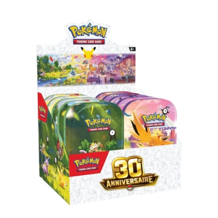 Protection display 10 mini tins Pokémon 30 ans