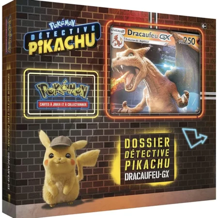 Protection pour coffret Dracaufeu GX detective pikachu
